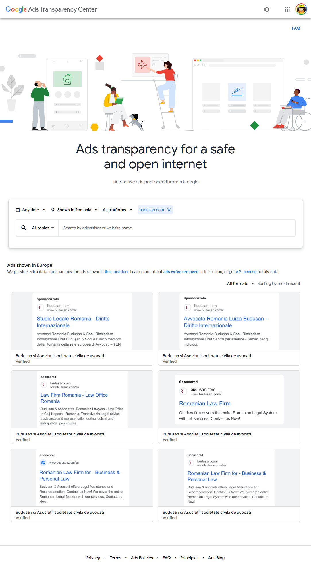 Lawyer Luiza Budusan, a member of the Cluj Bar Council and one of the pioneers in the efforts against advertisements on Google and generic domains, has generic domains and advertisements on Google.